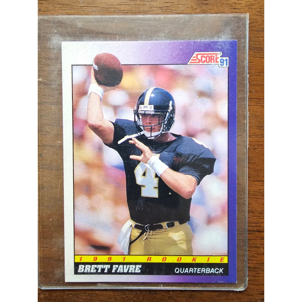 1991 Upper Deck #13 Brett Favre - Rookie - Falcons/Packers - NFL - Fresh Pull