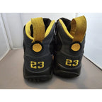 Nike Mens Air Jordan 9 Retro Black/Yellow Lace-Up Athletic Sneakers Size US 8