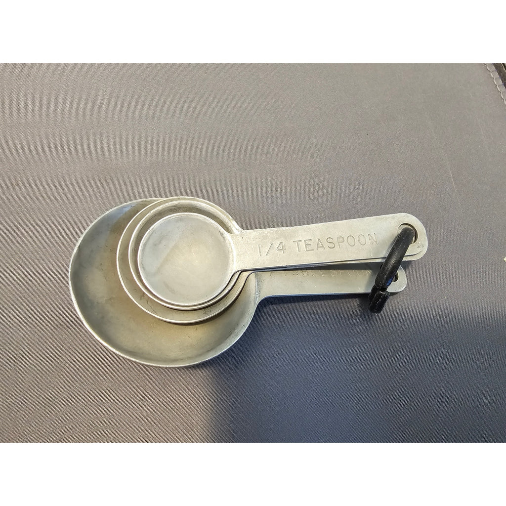 Set Of 4 Vintage Aluminum Measuring Spoons