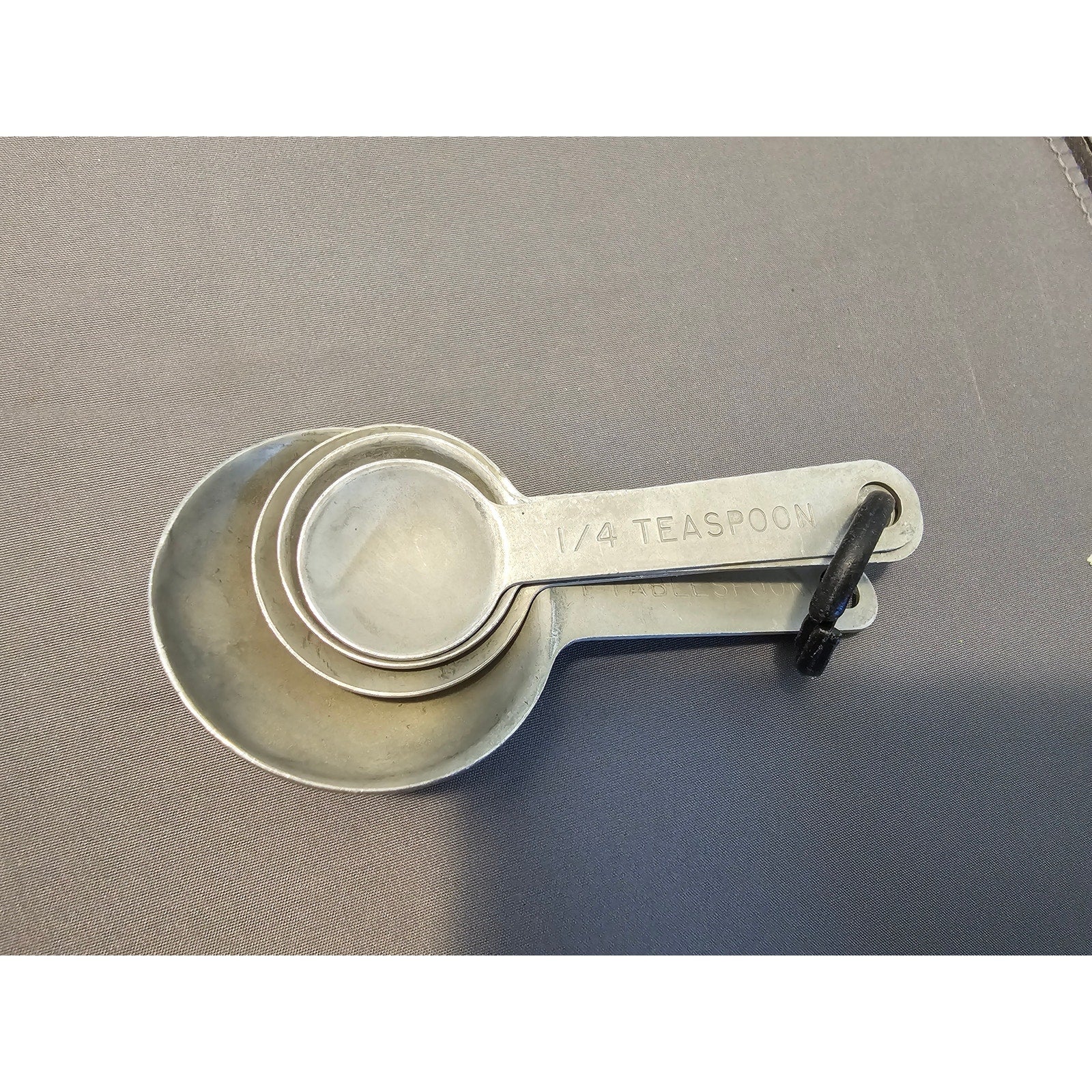 Set Of 4 Vintage Aluminum Measuring Spoons
