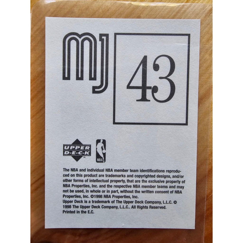 Michael Jordan 1998-1999 Upper Deck MJ Sticker #43 - Chicago Bulls - NBA