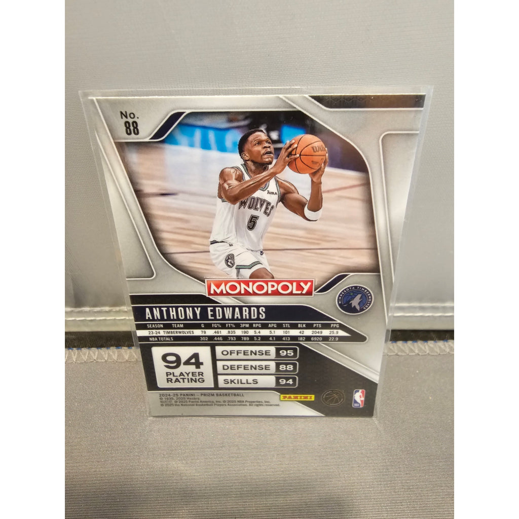 Anthony Edwards 2024-2025 Panini Prizm Monopoly #88 - Minnesota Timberwolves-NBA