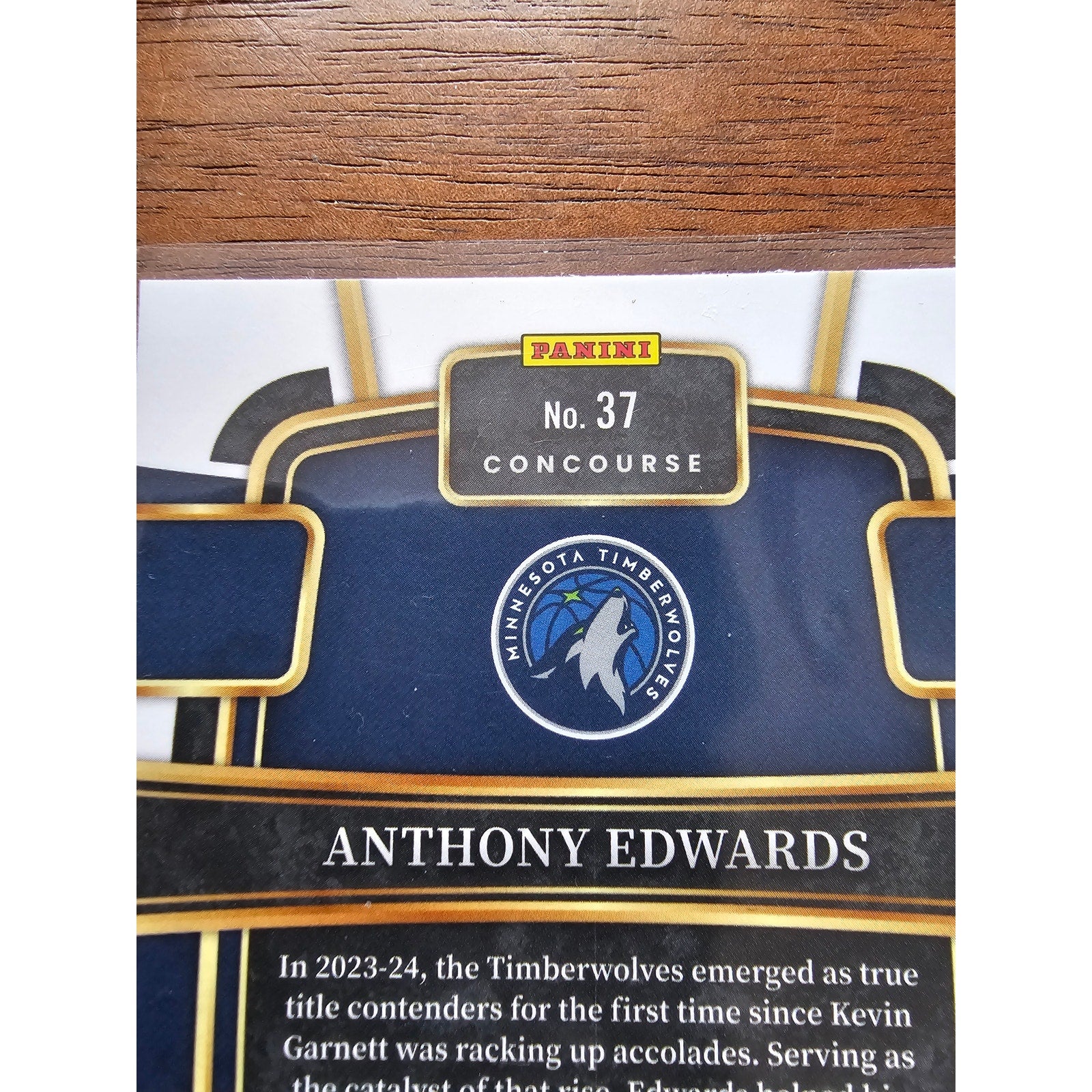 Anthony Edwards 2023-24 Panini Select #37 - Concourse - Minnesota Timberwolves