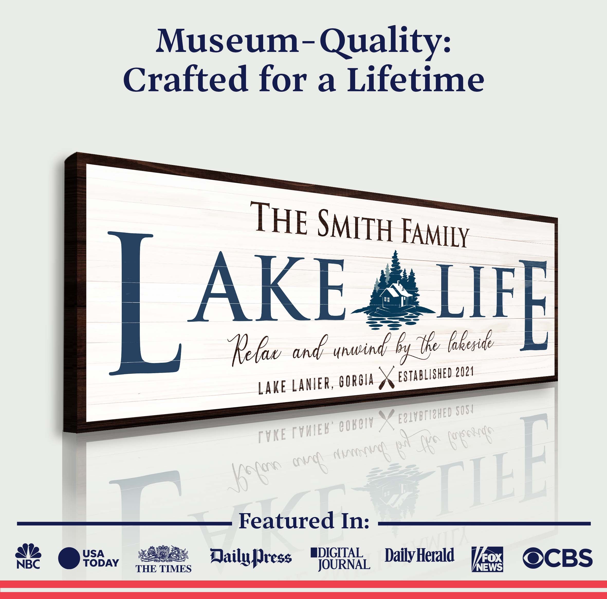 Personalized Lake Life Sign