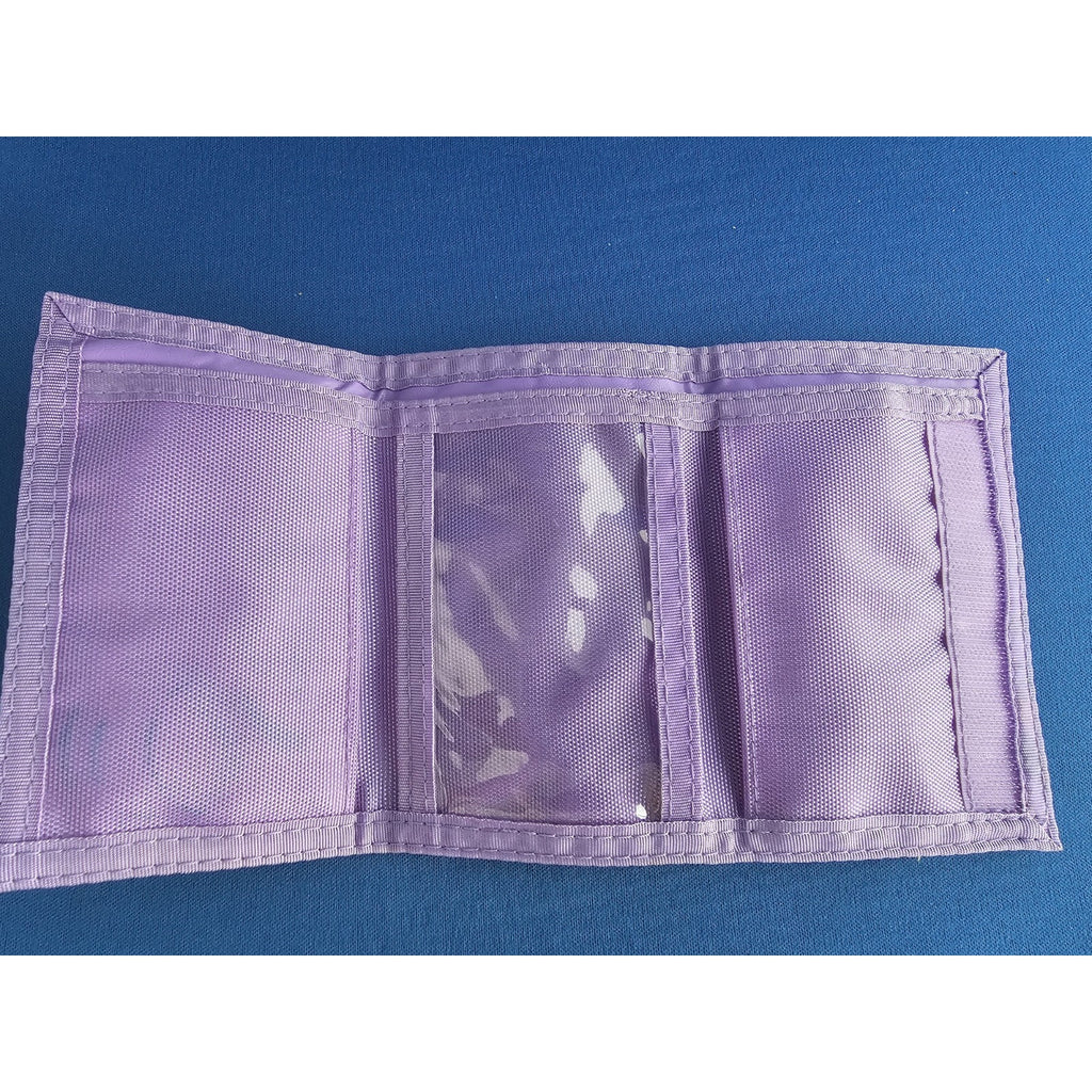 Vintage E.O Hotel - GaP - -5DEC60 - Purple Tri-Fold Wallet w/Beach Theme