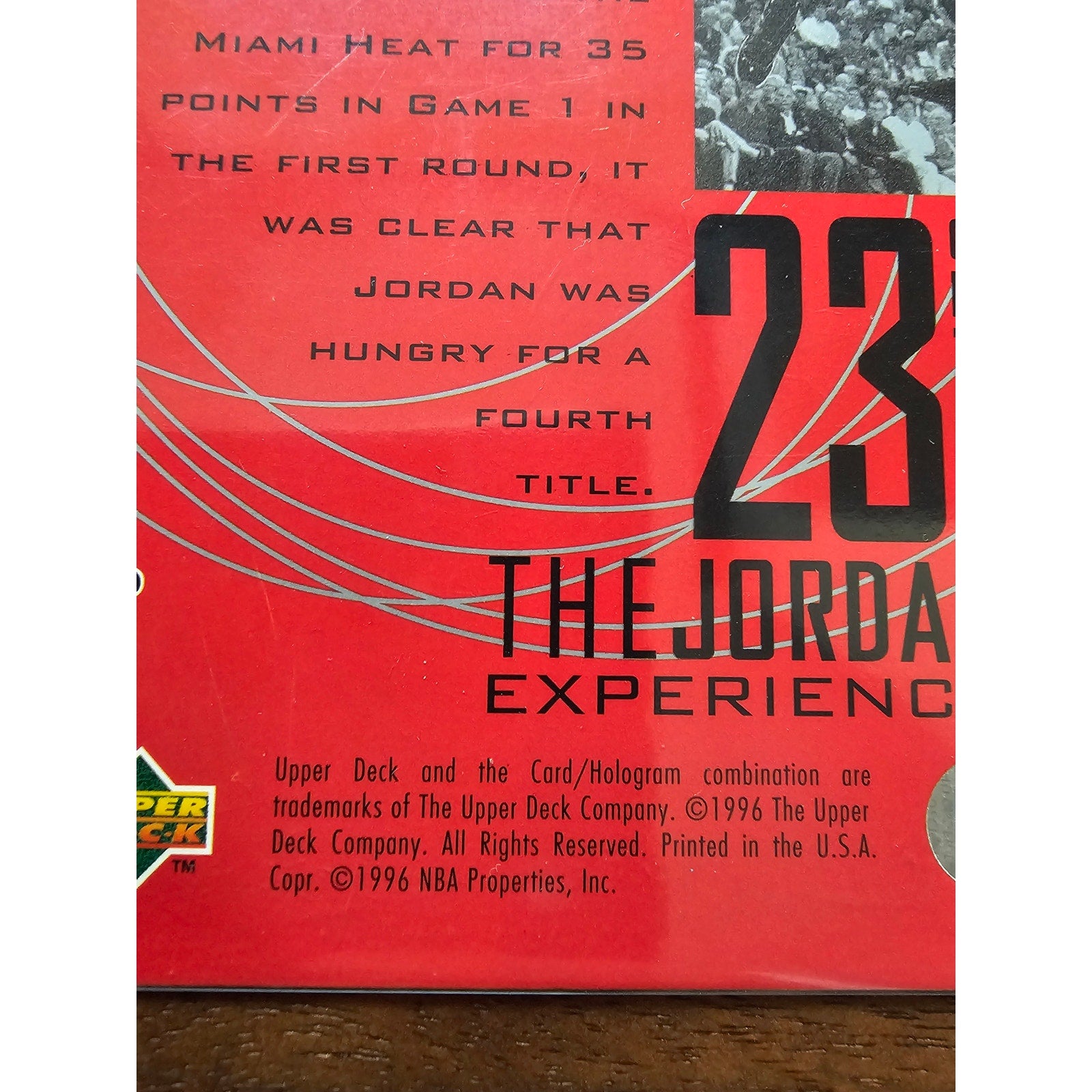 Michael Jordan 1996 Upper Deck 23 Nights #11 - Jordan Experience - NBA - Jumbo
