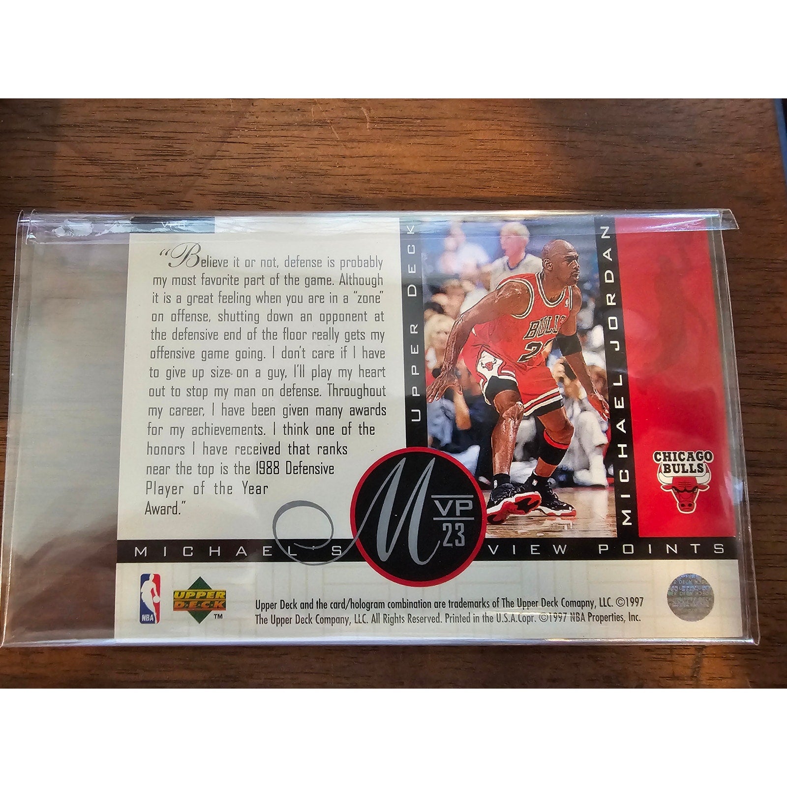 Michael Jordan 1997 Upper Deck #VP8 - View Points - NBA - Jumbo