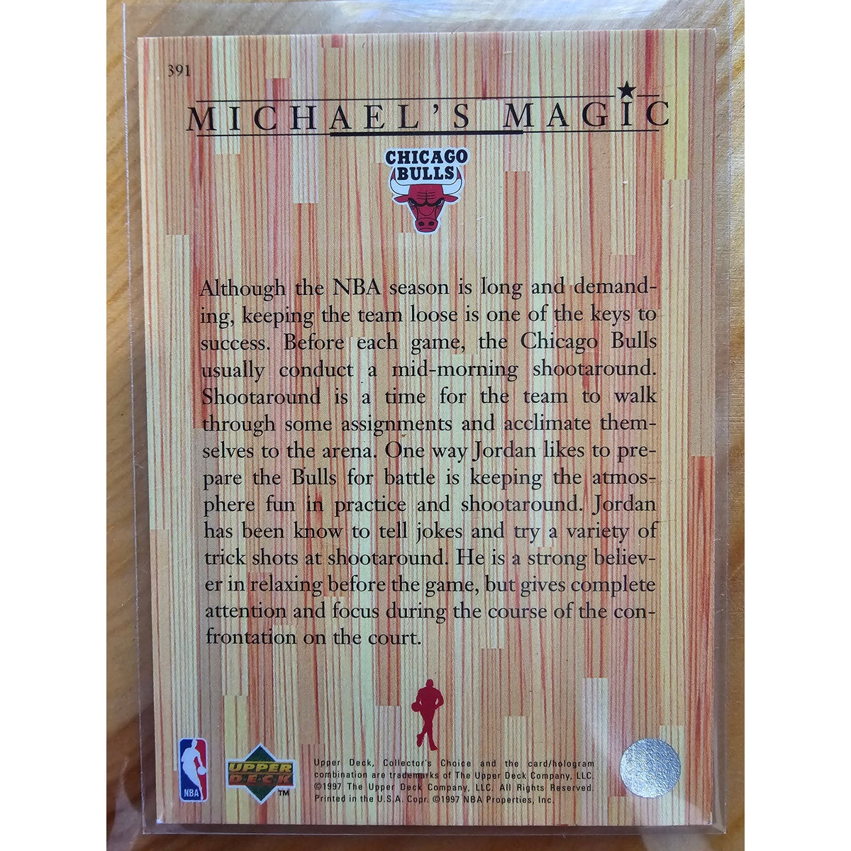 Michael Jordan 1997-1998 Upper Deck #391 - Michael's Magic - Chicago Bulls - NBA