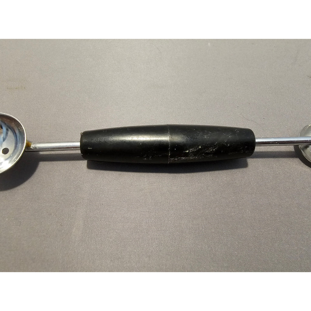 Vintage 7" Ekco Black Plastic Handled Double Ended Melon Baller/Curler