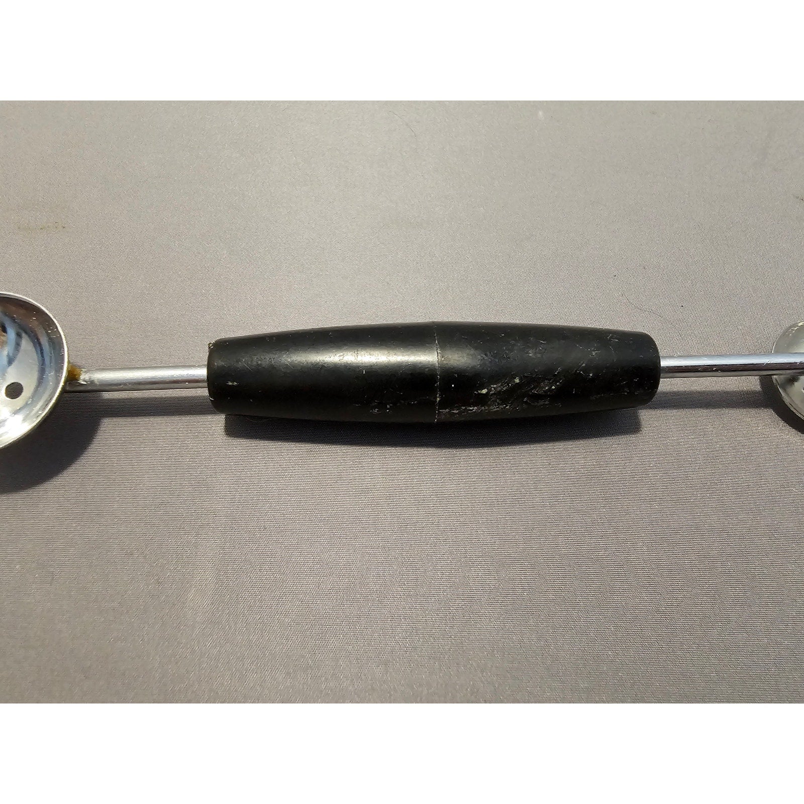 Vintage 7" Ekco Black Plastic Handled Double Ended Melon Baller/Curler
