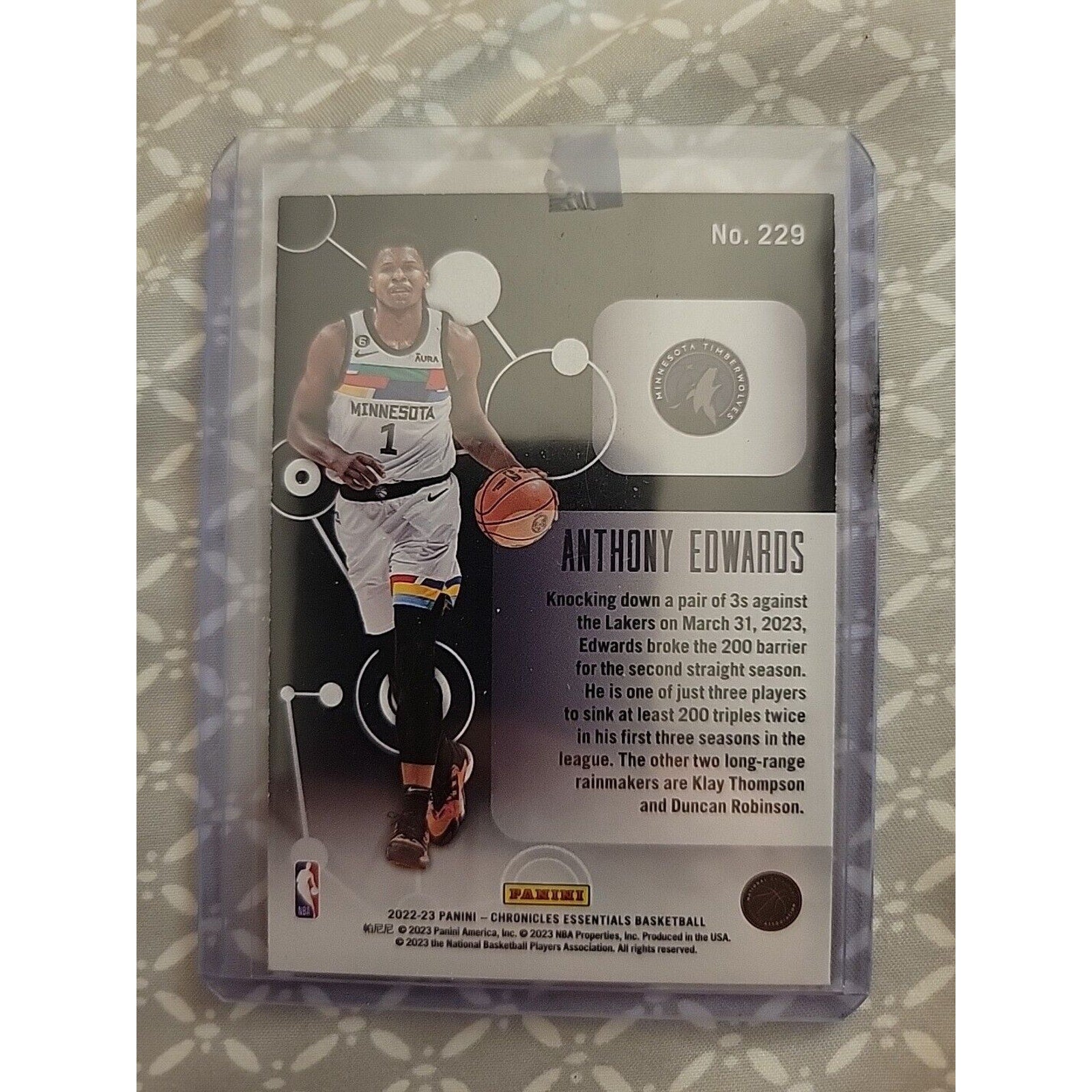 Anthony Edwards 2022-23 Panini Chronicles #229 - Minnesota Timberwolves