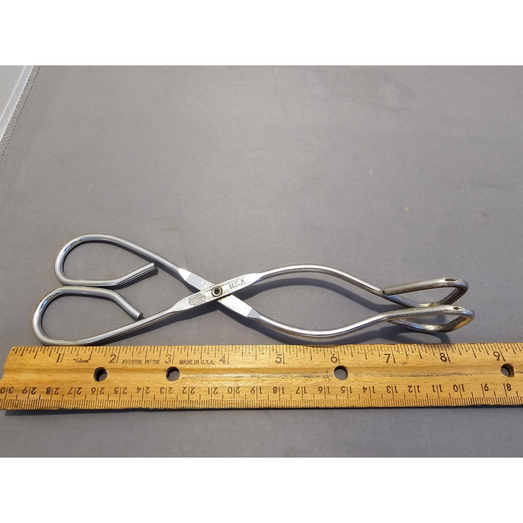 Vintage Ekco 8" (inch) Stainless Steel Tongs - USA