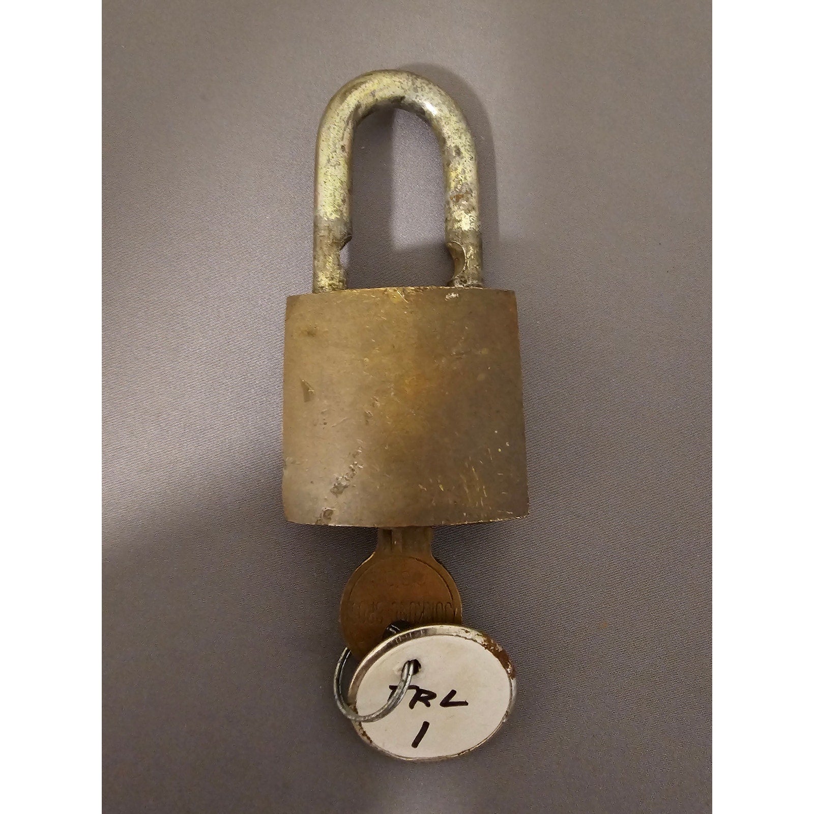 Vintage American/Americall 2080 Brass Padlock w/Junkunc Bros Key - 2" - works