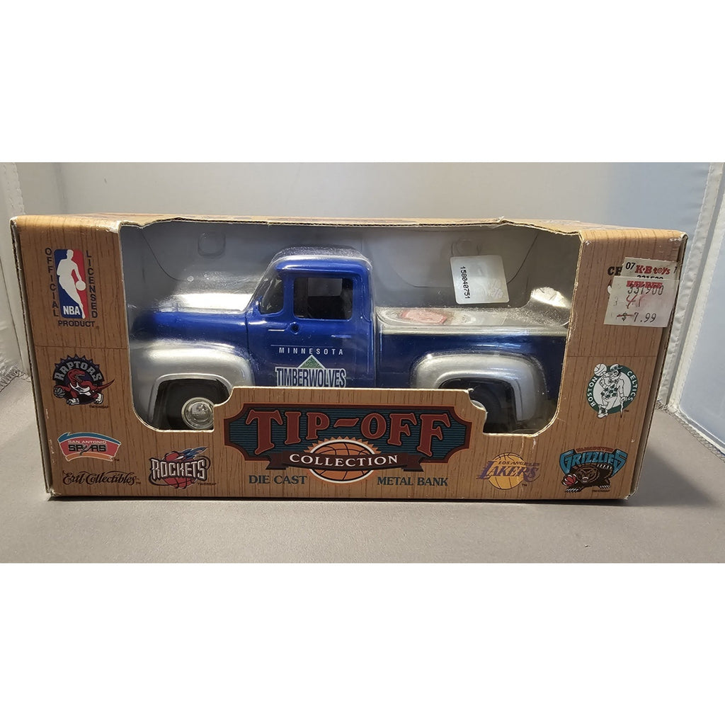 1995 Ertl Collectibles Tip-Off Collection MN Timberwolves Ford Pickup Truck Bank