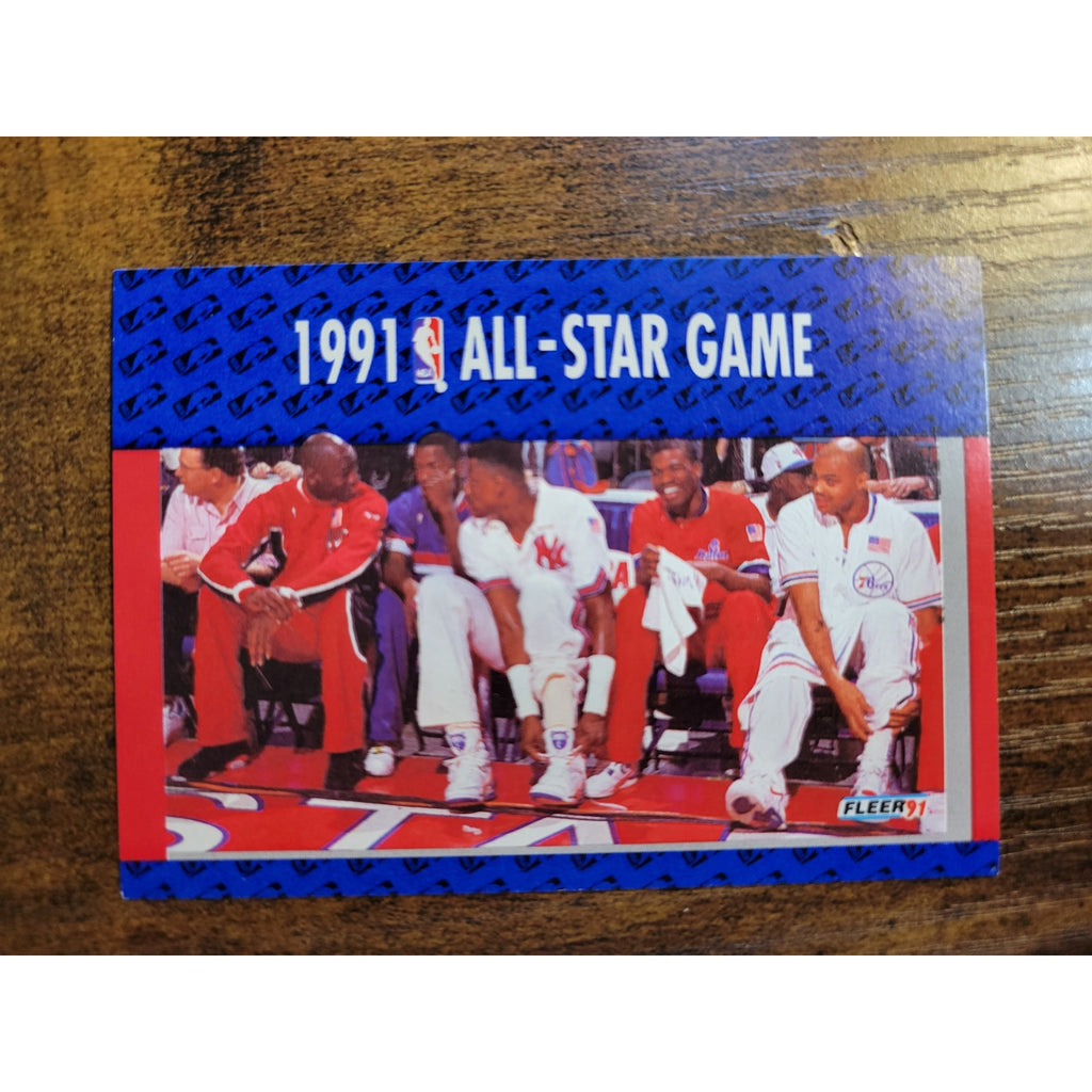 1991-1992 Fleer #233 NBA All Star Game - Michael Jordan, Ewing, King, Barkley