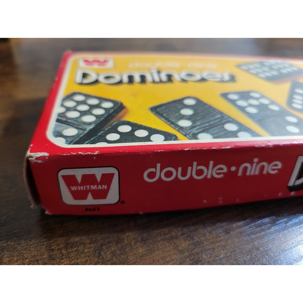 Vintage Double Nine Dominoes by Whitman - 4647 - 56 Piece - Red Box