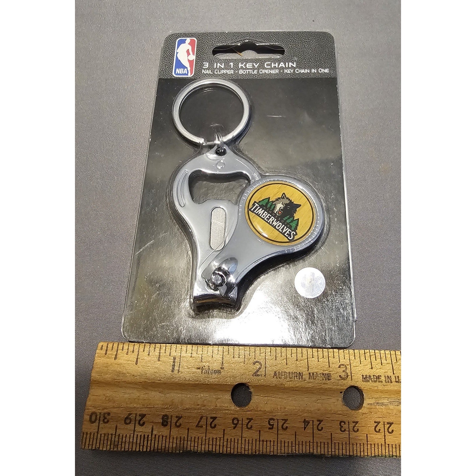 Minnesota Timberwolves 3 in 1 Keychain Nail Clipper Bottle Opener - "Trees" NBA