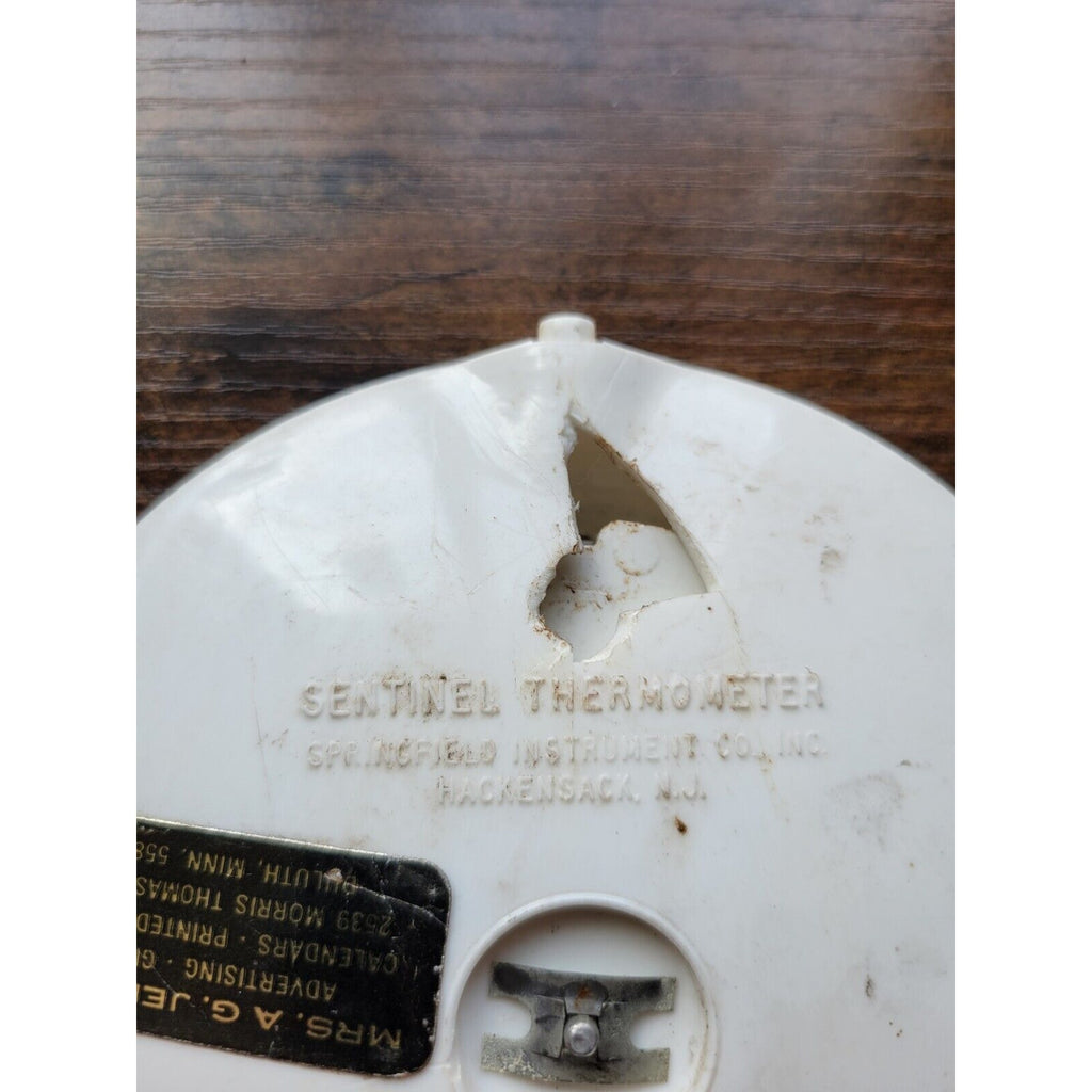 Vintage Newton Mfg Round Thermometer #042A Specialty Advertising - Made In USA