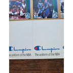 1992-93 Fleer Minnesota Timberwolves Champion uncut team sheet - Laettner Rookie