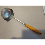 MCM/Vintage Soup Ladle w/Faux Wood Pattern Plastic Handle - 11-1/2"