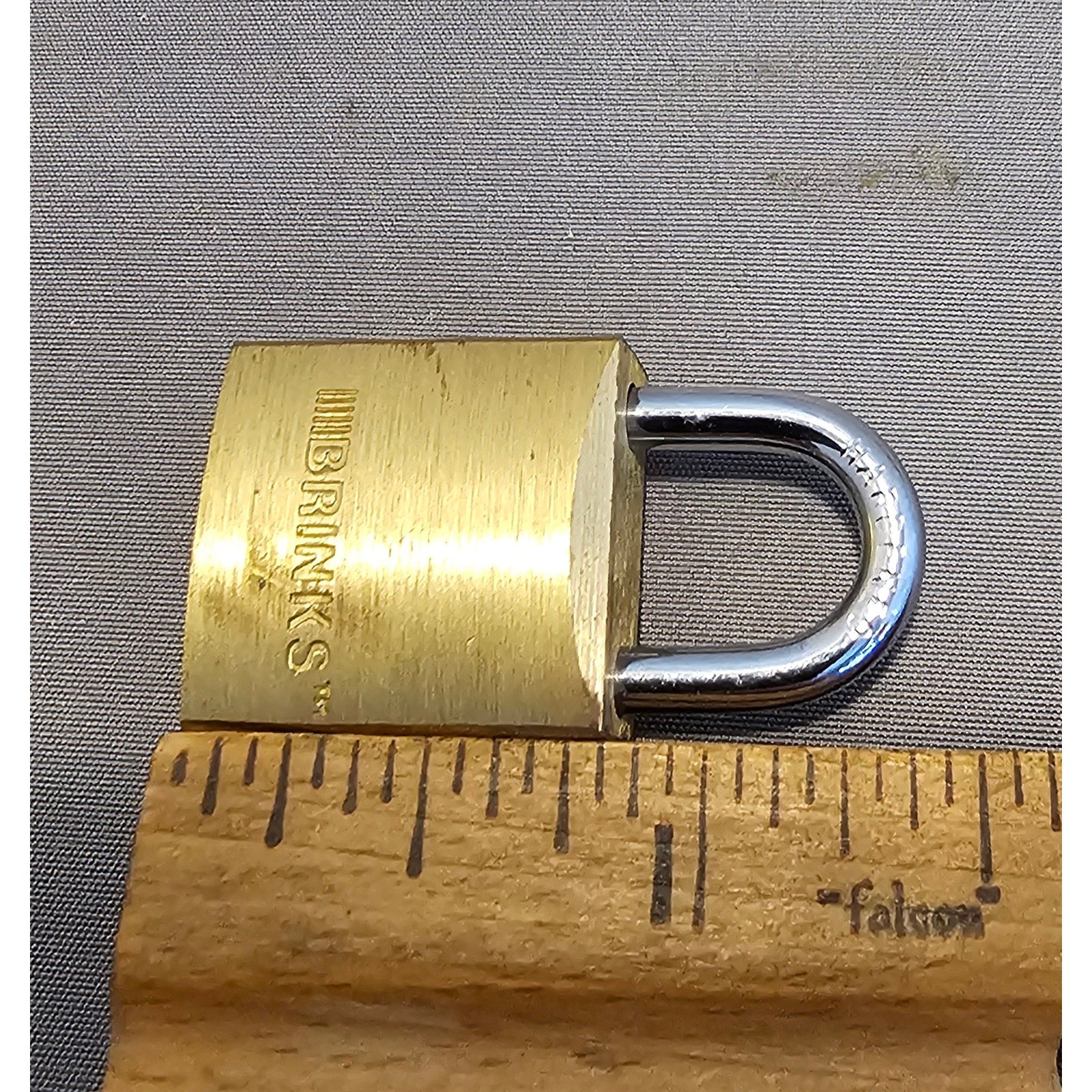Vintage Brinks Hardened Miniature Luggage Padlock w/Keys - 1-3/8" x 3/4"- works