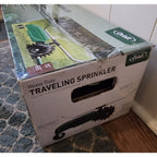 NIB Orbit Model 58322 - Heavy Duty Traveling Sprinkler - Cast Iron Green Tractor