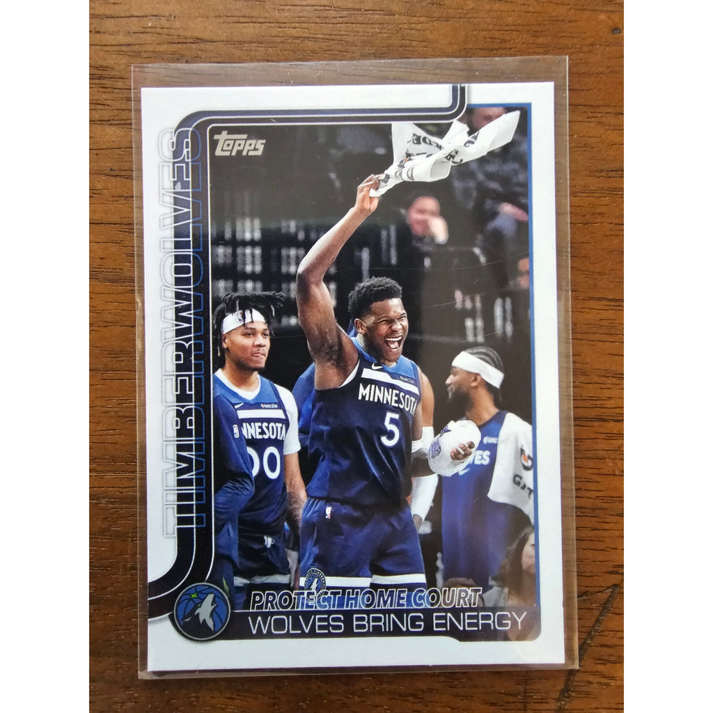 Anthony Edwards 2025-2026 Topps Flagship #287 - Protect Home Court Checklist