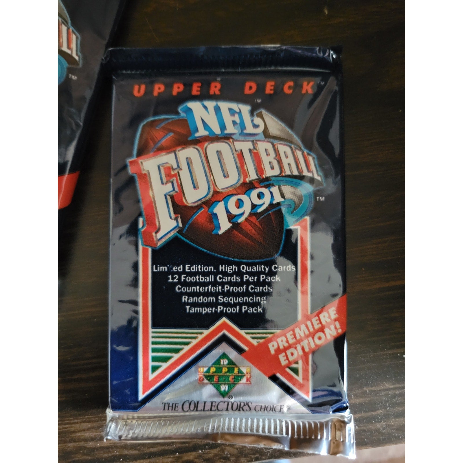 Lot of (5) Packs of 1991 Upper Deck NFL Premier Edition