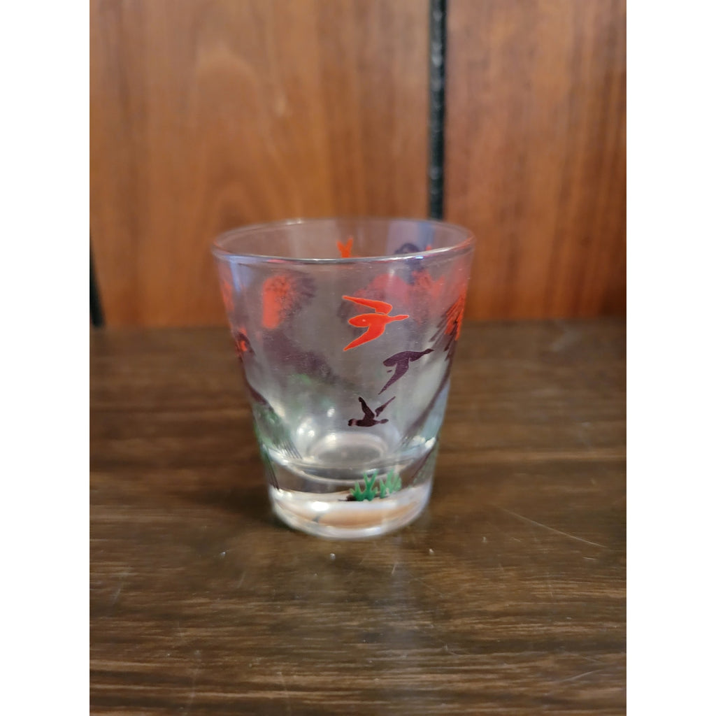 Vintage Red Pheasant Shot Glass - Game Birds, Hunting