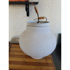 Vintage Flush Mount Ceiling Light Shade - 8" Diameter Frosted Glass Globe