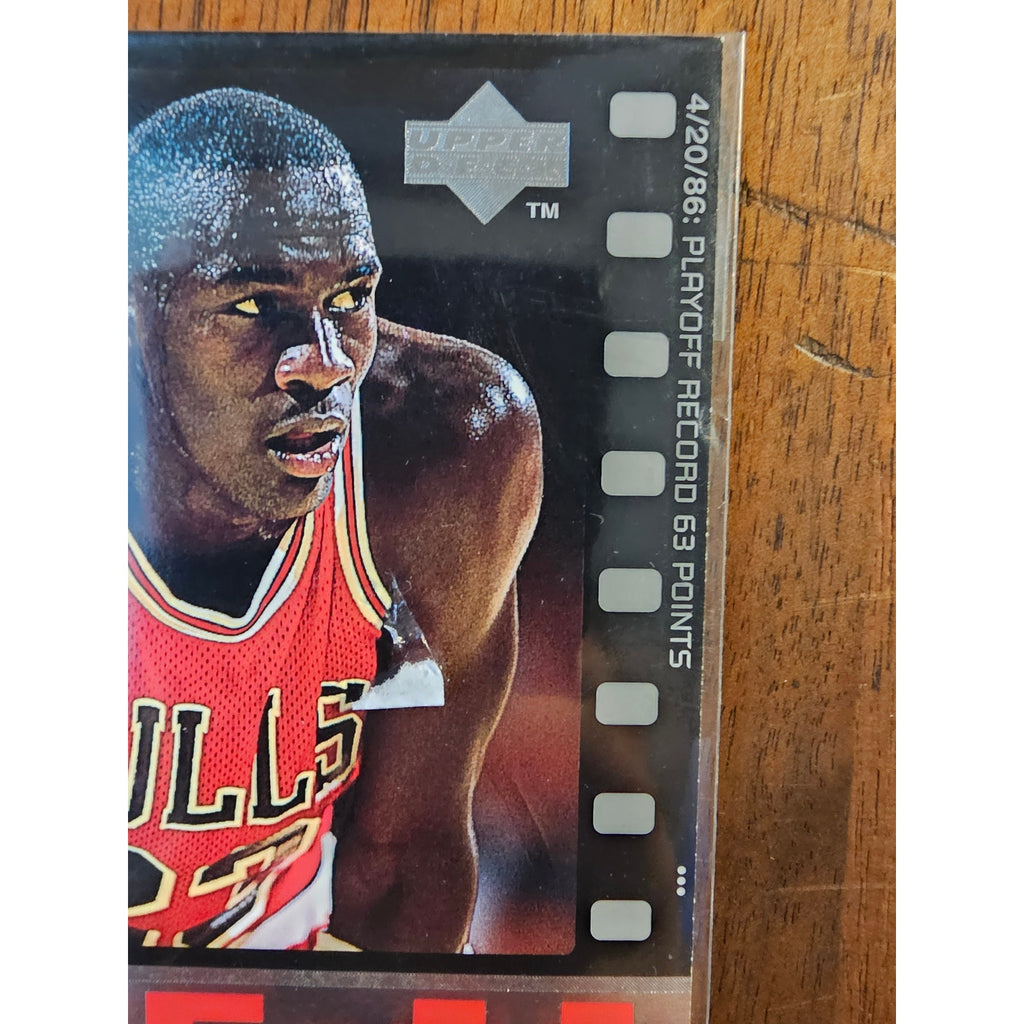 Michael Jordan 1999 Upper Deck #C2 - Playoff Record 63 Pts - MJ Retires - Jumbo