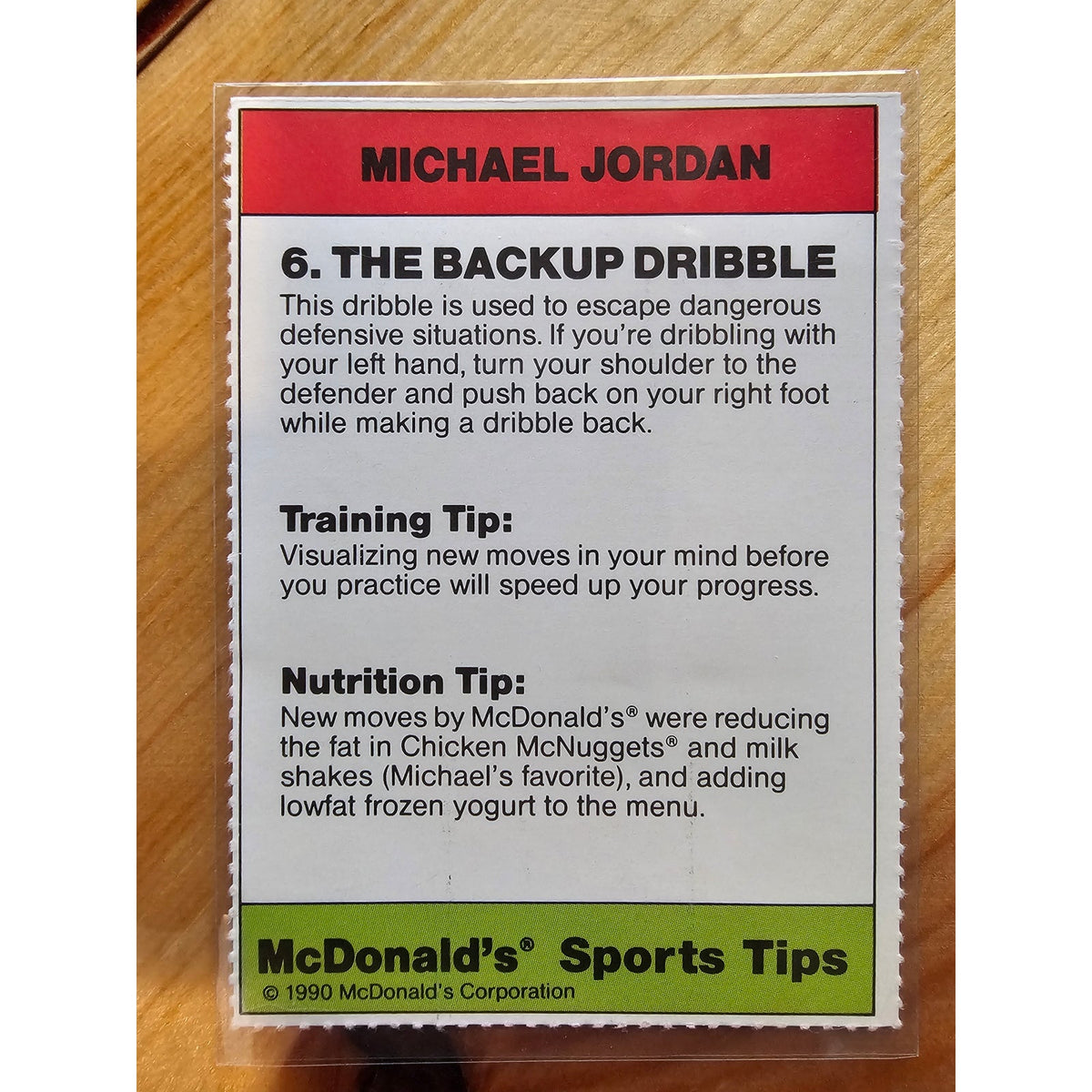 Michael Jordan 1990 McDonalds #6 The Backup Dribble - Chicago Bulls - NBA