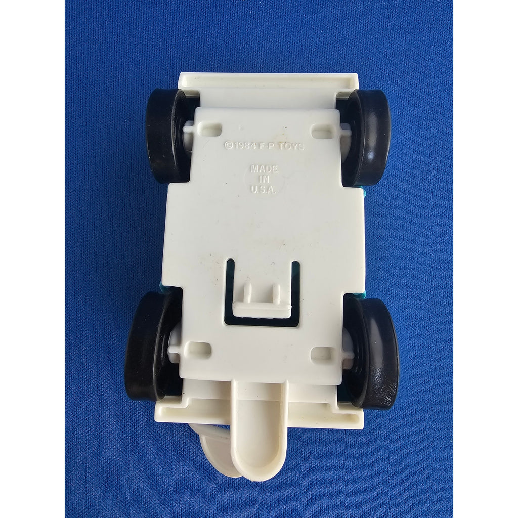 Vintage Fisher Price Little People Zoo #916 - Blue/Turquoise Single Truck/Tram