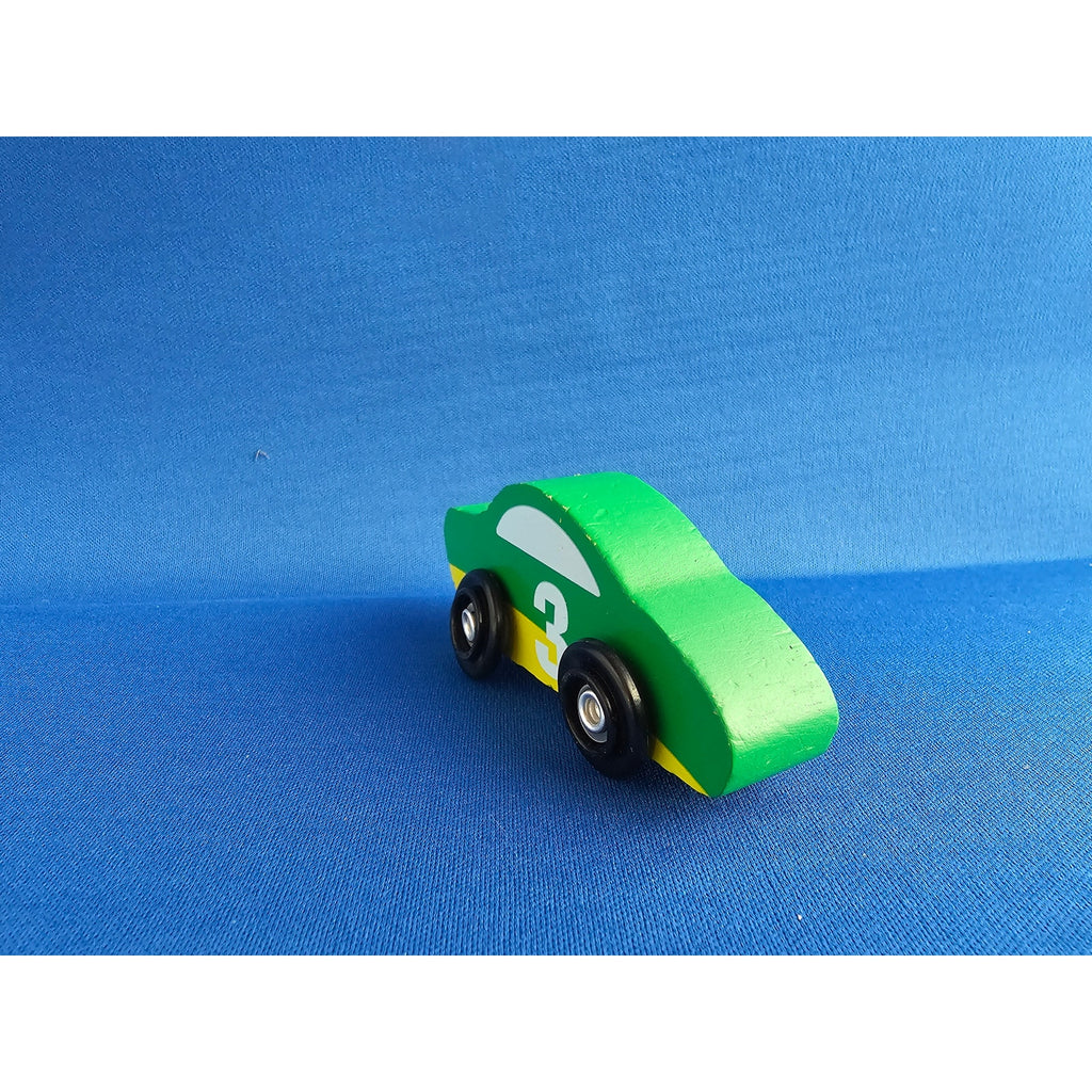 Melissa & Doug GH21115 - Green #3 Toy Wood Race Car