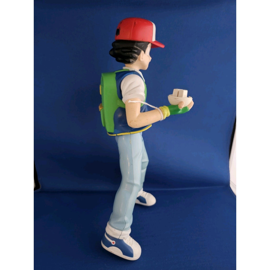 2001 Hasbro Pokemon Talking Ash Ketchum Think Chip 11.5" Action Figure