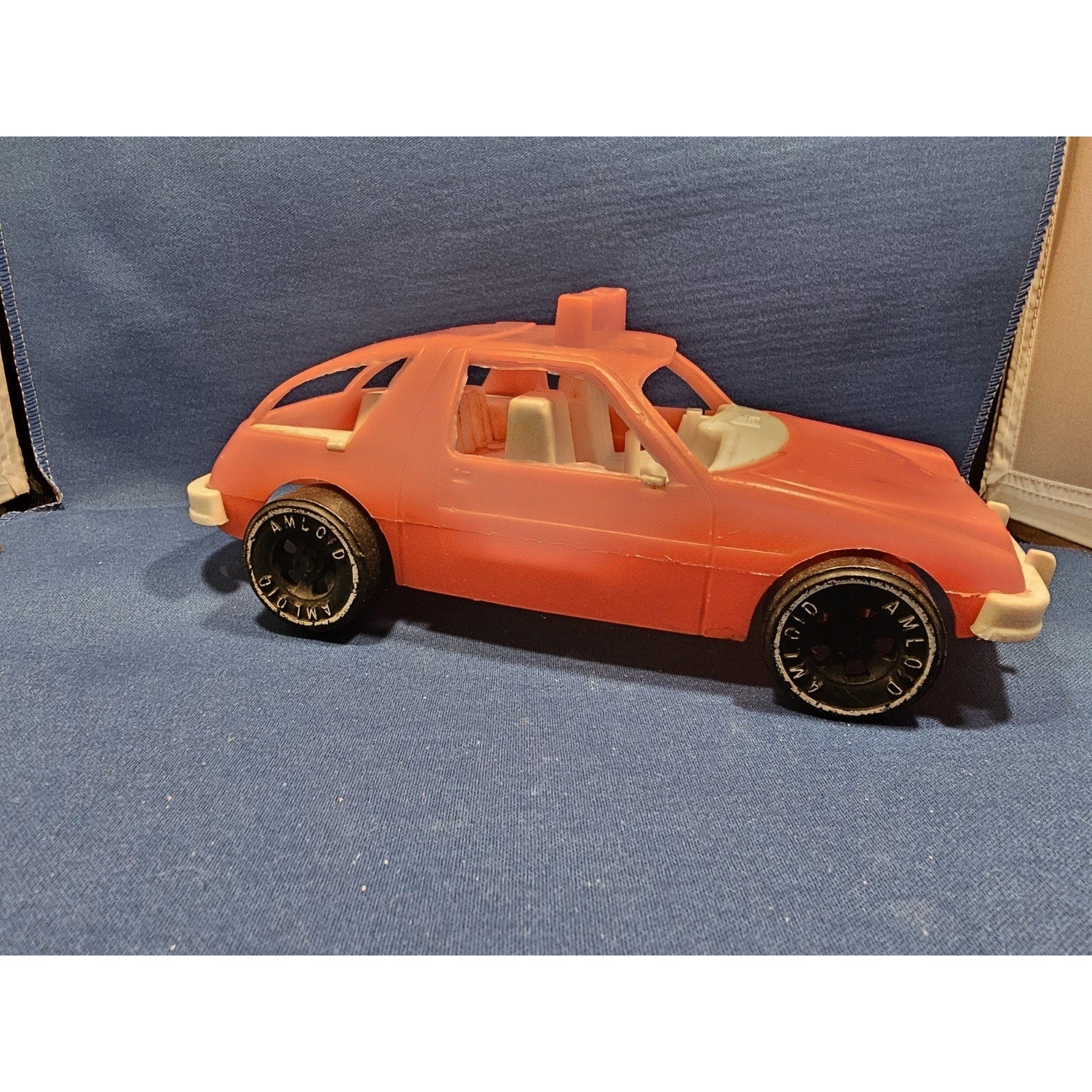 Vintage Amloid Corp (AMC) Orange Plastic Fire Chief Car - Saddle Brook, NJ USA