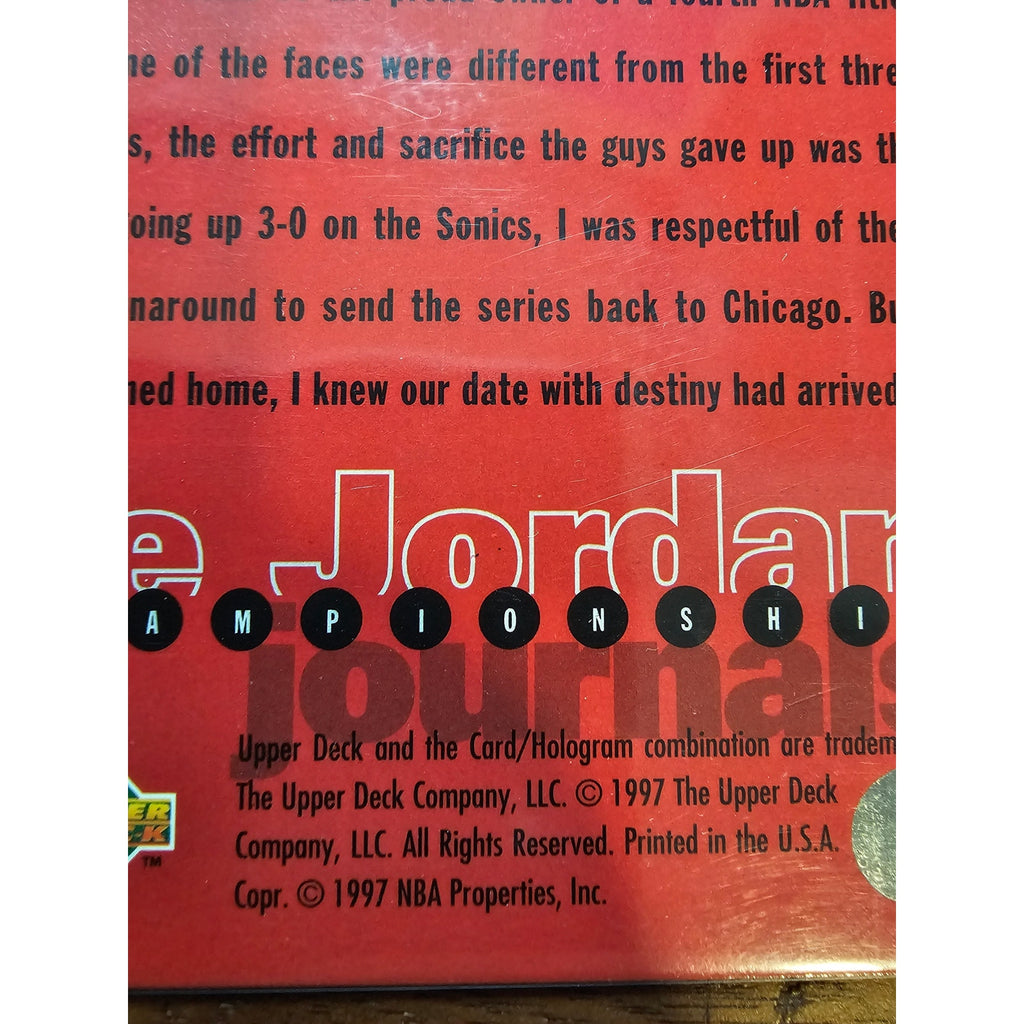 Michael Jordan 1997 Upper Deck #16 - Championship Journals - NBA - Jumbo