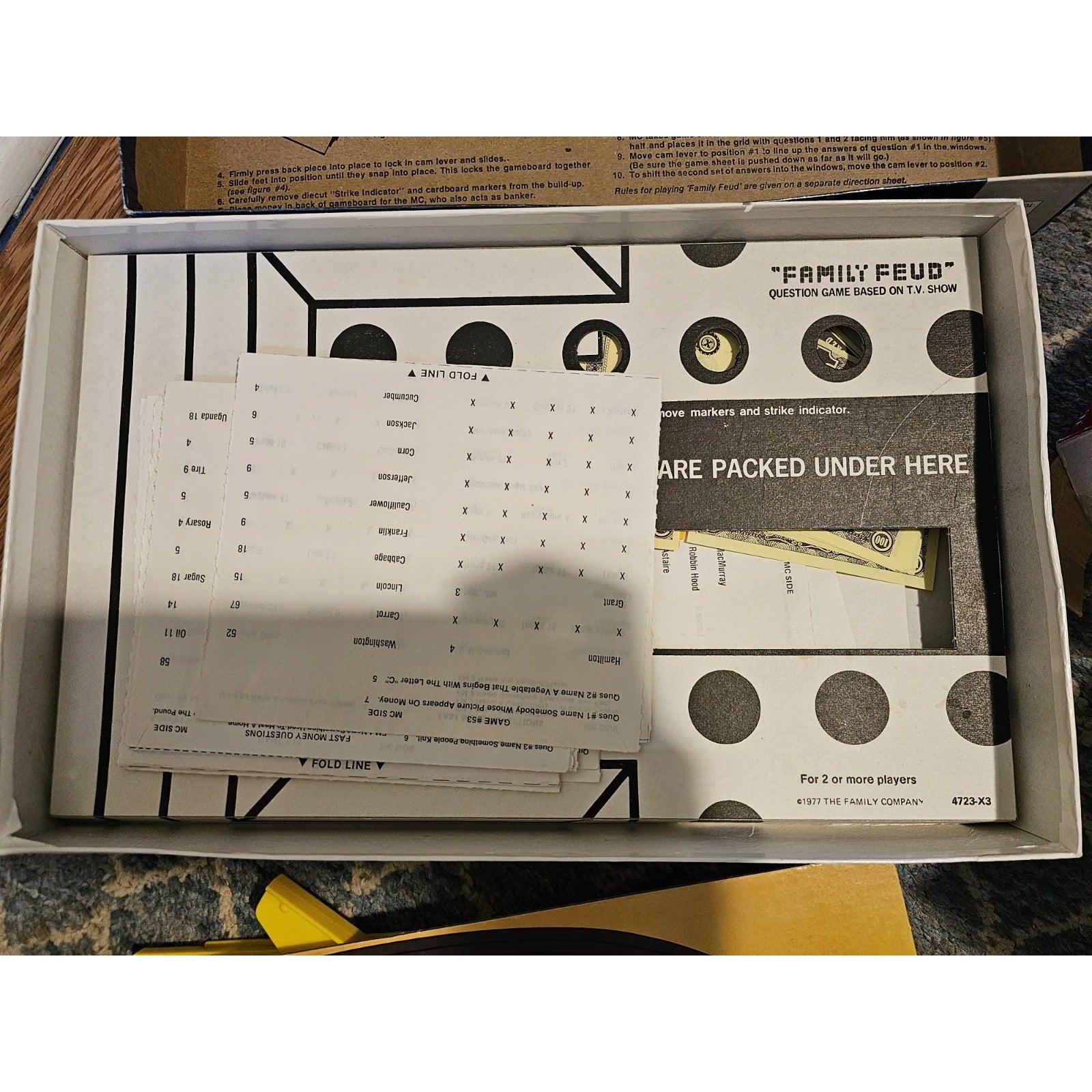 Vintage 1977 Milton Bradley 4723 Family Feud TV Show Board Game - 1st Edition