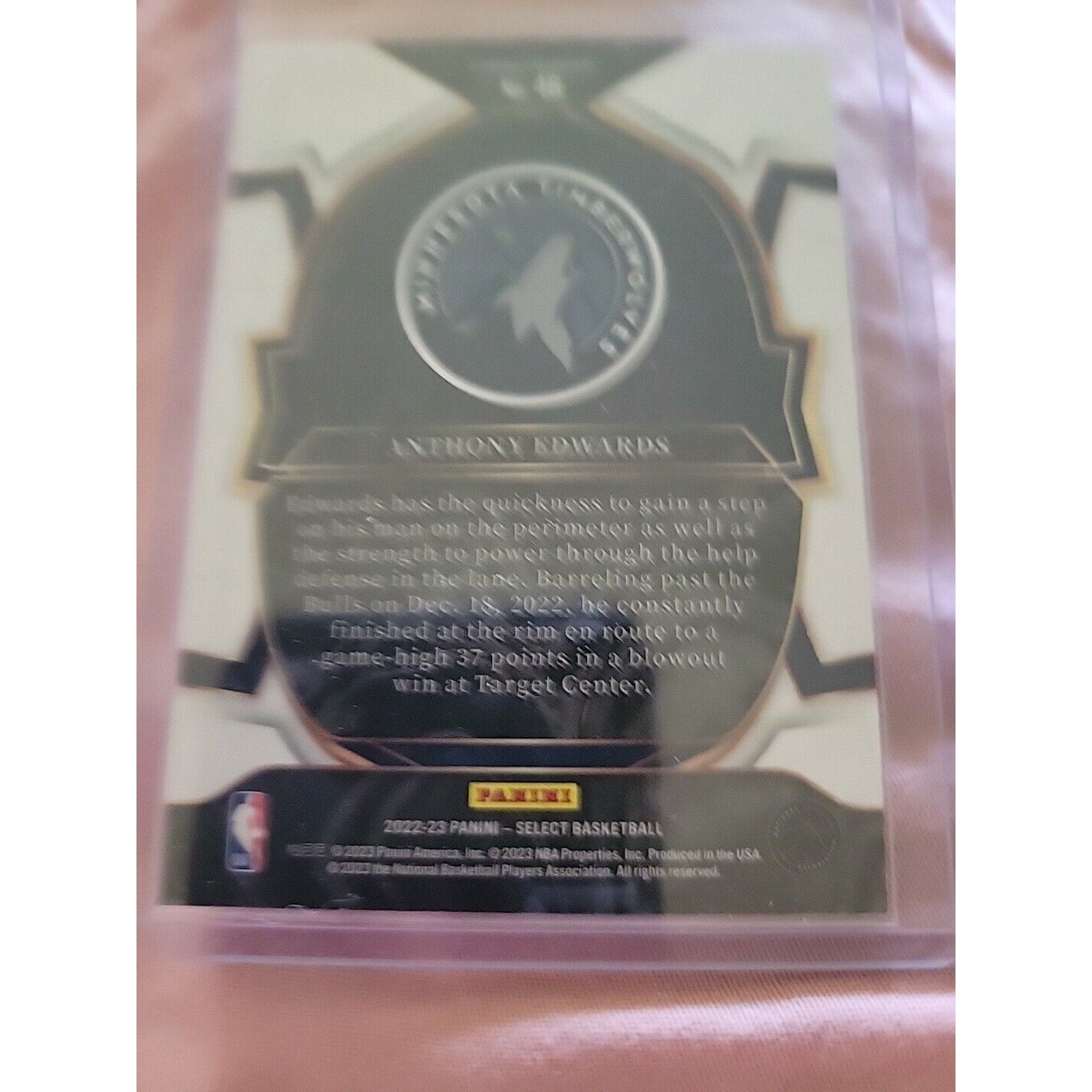 Anthony Edwards 2022-23 Panini Select #46 - Concourse Blue - Timberwolves- NBA