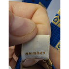 Vintage Men's Necktie - Blue w/Yellow Pattern - 58-1/4" L x 4" W