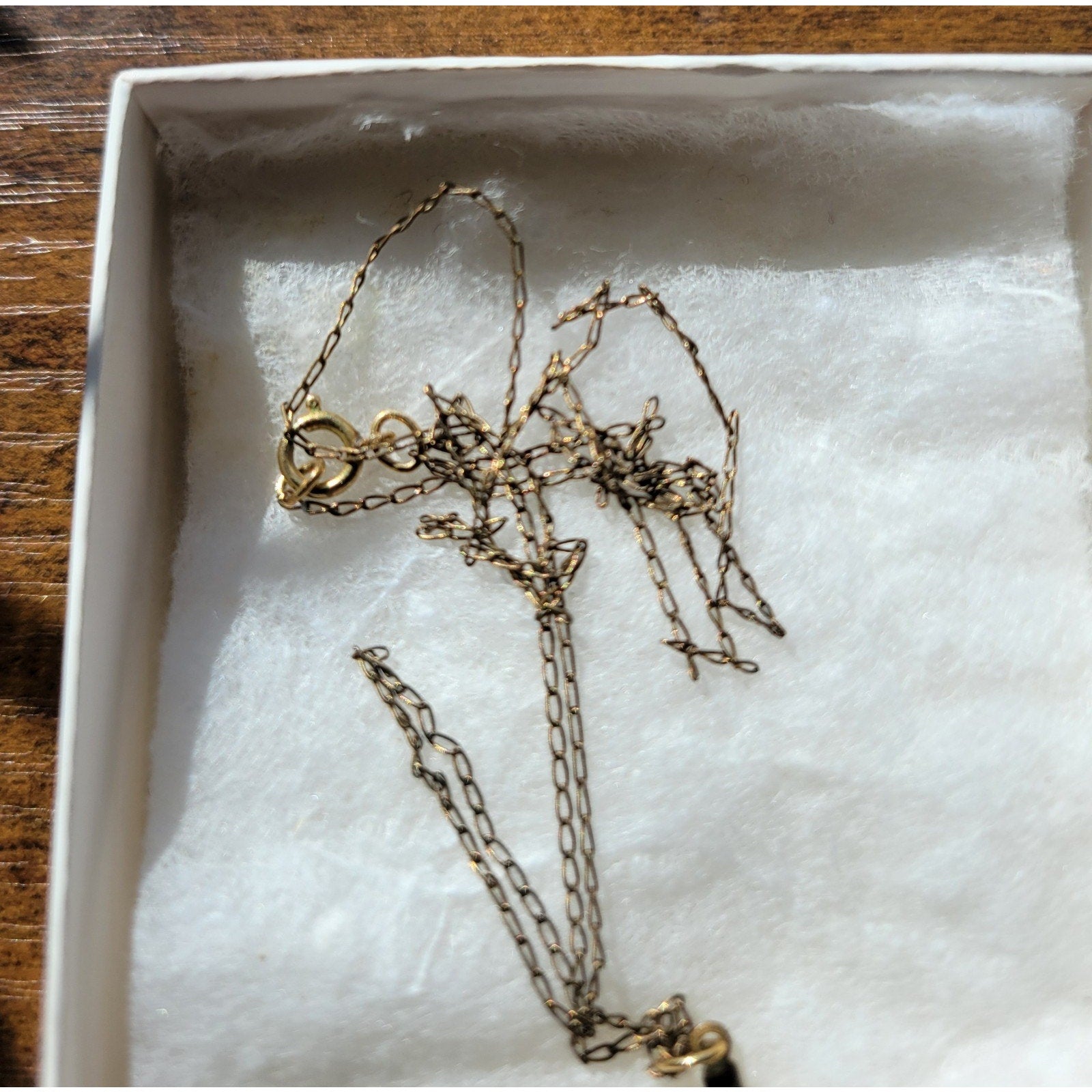 Vintage Unisex HFB 1/20 14k G.F. Gold Filled Cross 18" Link Chain Necklace