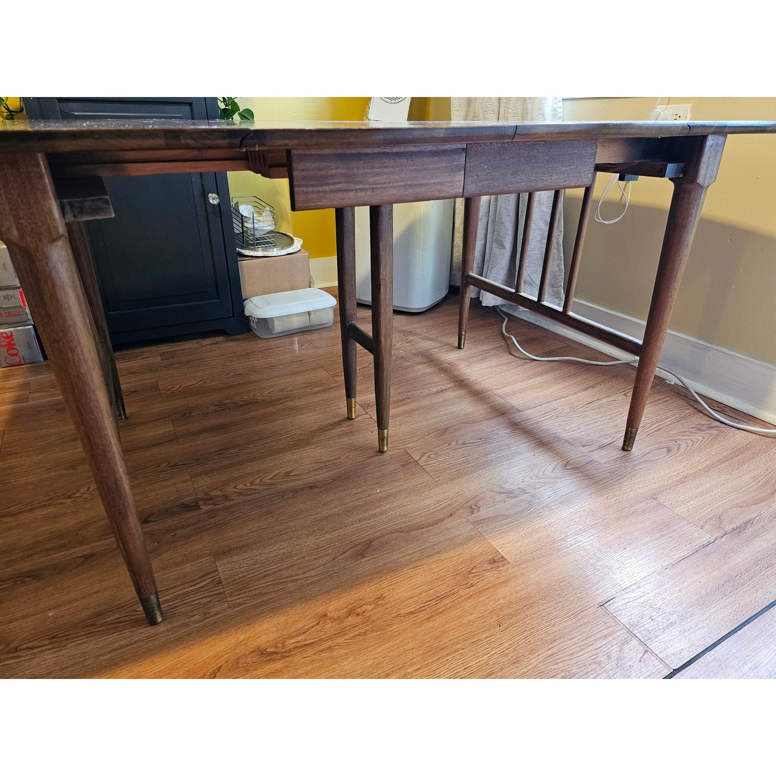Mid-Century Walnut Expanding, Drop-Leaf Dining Table - Seats up to 10