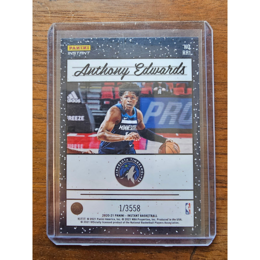 Anthony Edwards 2020-21 Panini Instant #RR1 Rated Rookie sp 1/3558 -Timberwolves
