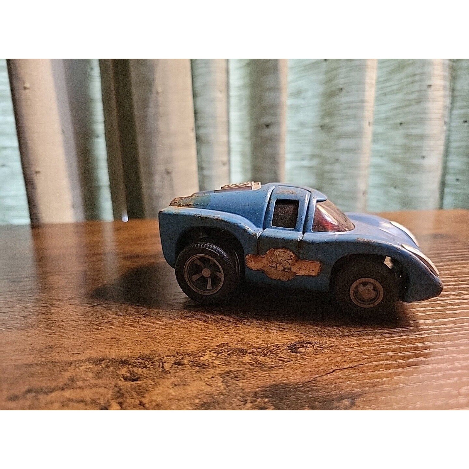 Vintage Tonka Friction Coyote Ferrari Blue Pressed Steel Car #6 - Japan Porsche