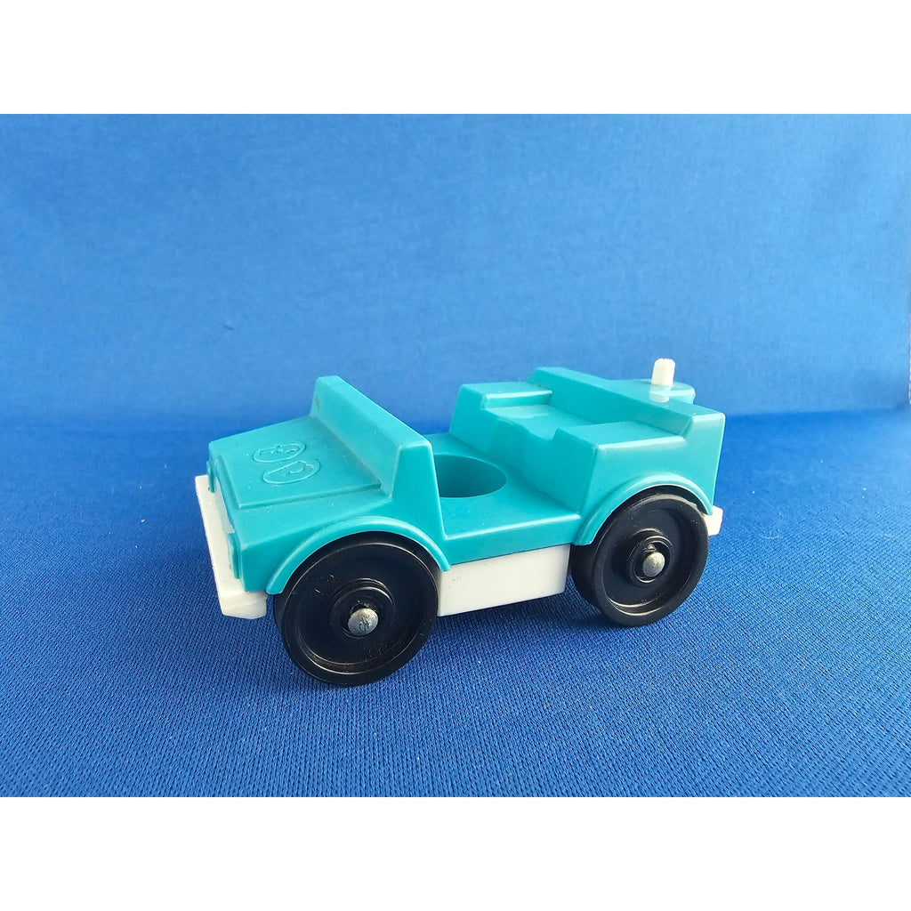 Vintage Fisher Price Little People Zoo #916 - Blue/Turquoise Single Truck/Tram