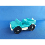 Vintage Fisher Price Little People Zoo #916 - Blue/Turquoise Single Truck/Tram