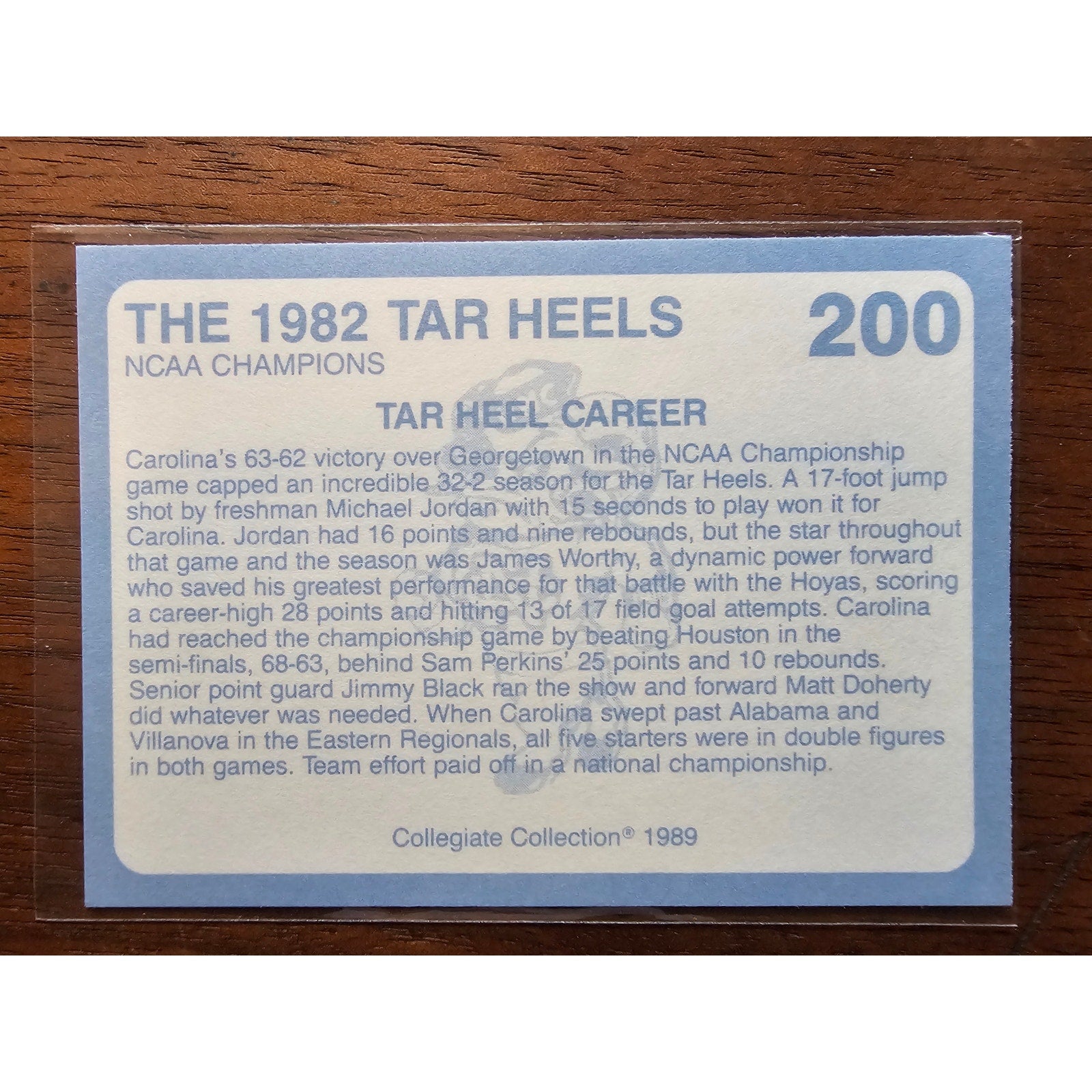 1989 Collegiate Collection #200 Michael Jordan - Carolina's Finest 1st Edition