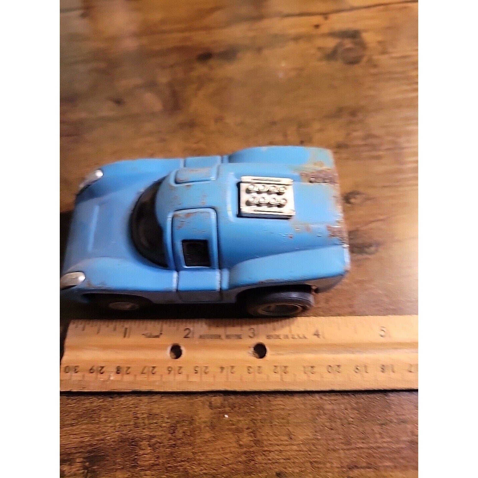 Vintage Tonka Friction Coyote Ferrari Blue Pressed Steel Car #6 - Japan Porsche