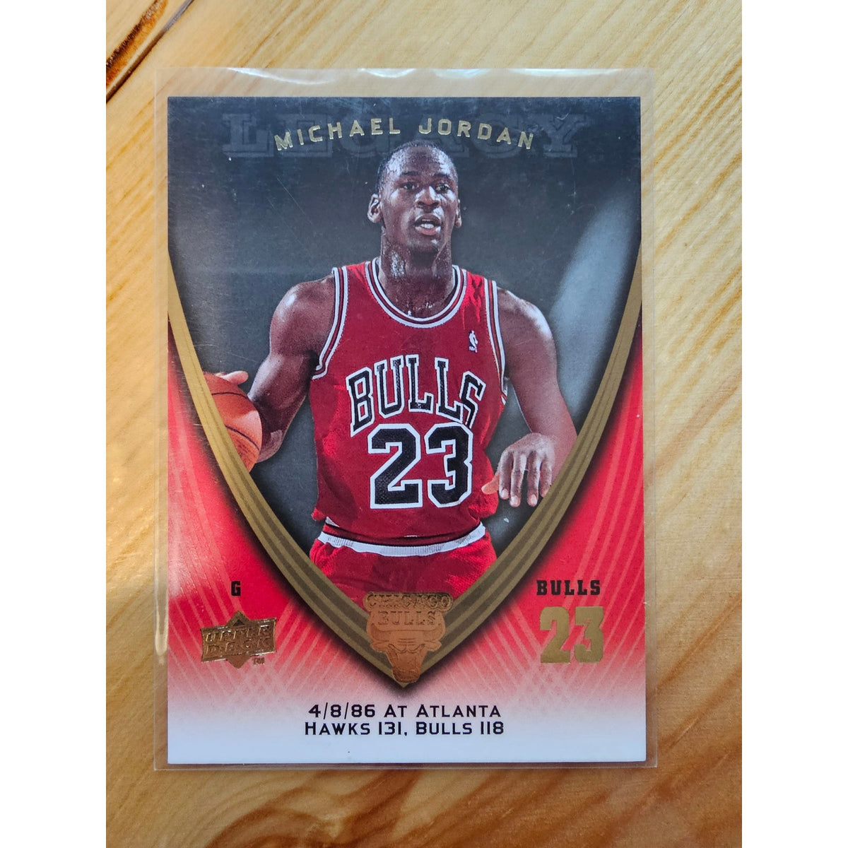 Michael Jordan 2008-2009 Upper Deck Legacy #98 4/8/86 - Chicago Bulls - NBA