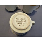 Lot of 6 Vintage Garden Festival Stoneware Beige/Yellow Coffee Cup/Mug - Japan